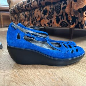 Camper Women's Blue Suede Wedges size 41
